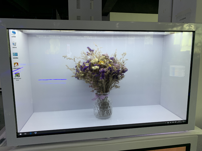 智能展廳透明顯示屏透明顯示櫃互動展示係統解（jiě）決方案